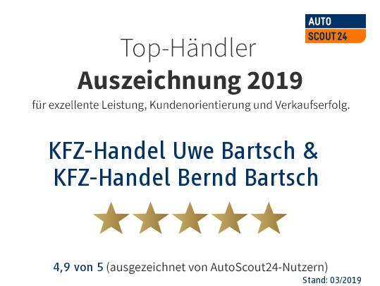Auszeichnung 2019 KFZ Handel Bartsch in Neukirchen-Vluyn